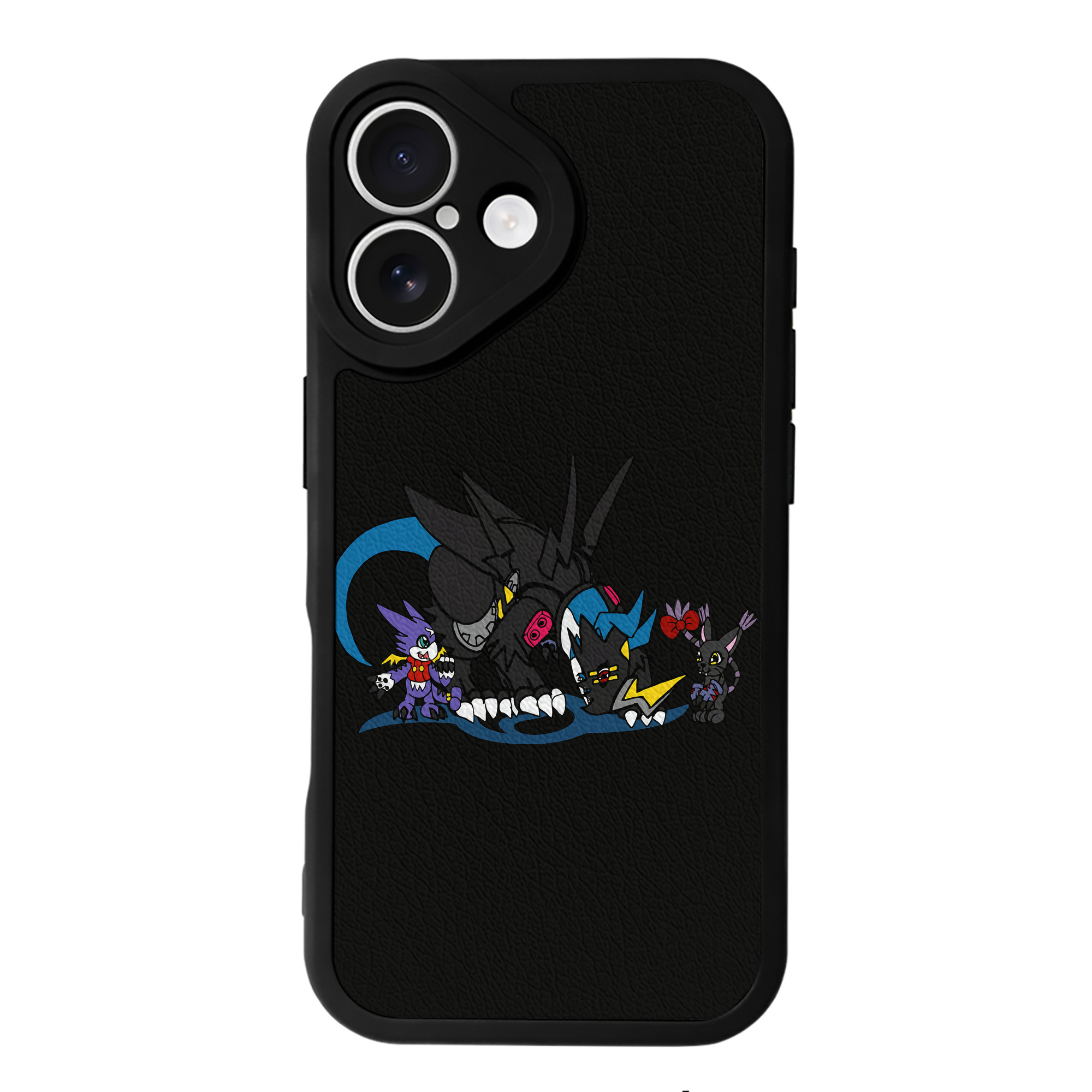 （画像用） Digimon デジタルモンスター/デジモン 【iPhone 16シリーズ対応】シリコンスマホケース（レザー調） 材質：シリコン
